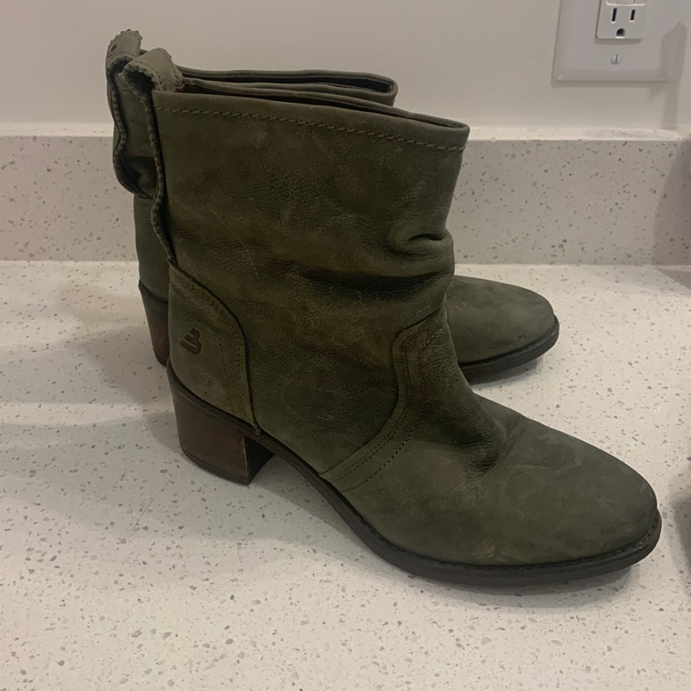 Army green booties